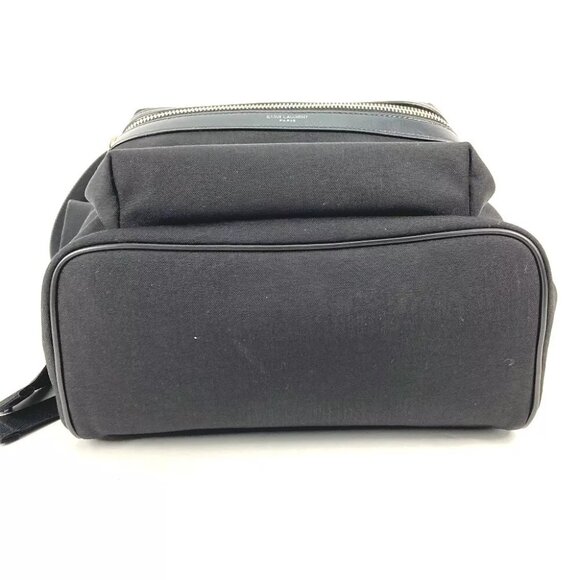 SAINT LAURENT PARIS 650617 Bag logo Backpack Leather/Canvas Black main image 5